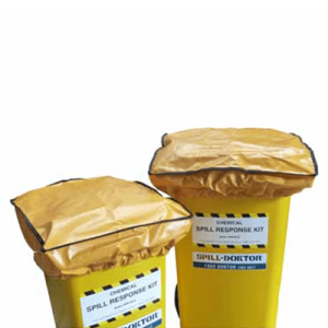 Durable PVC cover designed to fit 120L chemical spill response kits for outdoor protection by Spill Kits