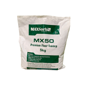 Absorbent Maxsorbs MX50 floor sweep, designed for effective spill cleanup in Spillkit applications.